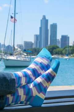 Mit den Socken um die Welt