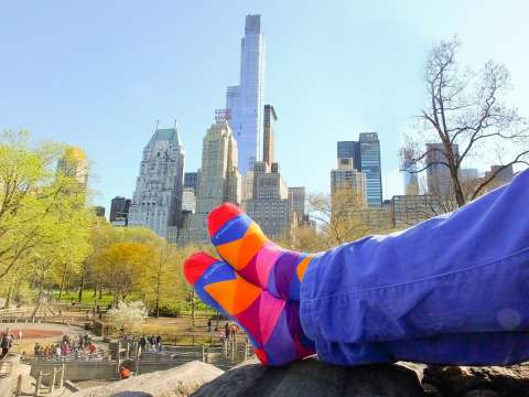 Mit den Socken um die Welt