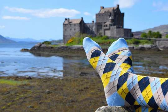 Mit den Socken um die Welt