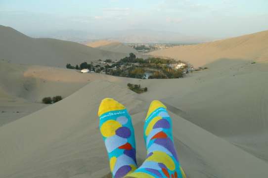 Mit den Socken um die Welt